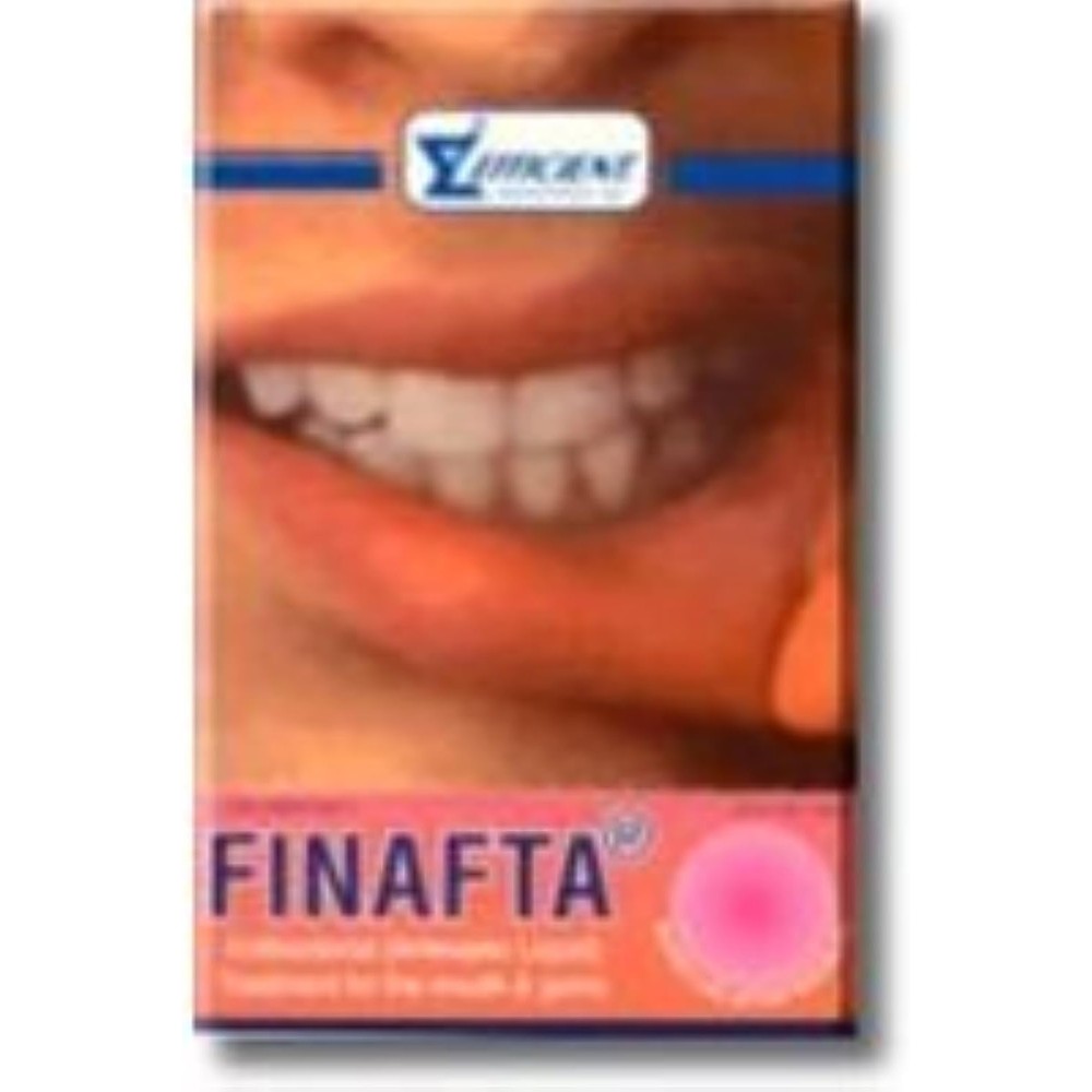 Finafta Oral Liquid Anesthetic Analgesic bottle for mouth sore relief.