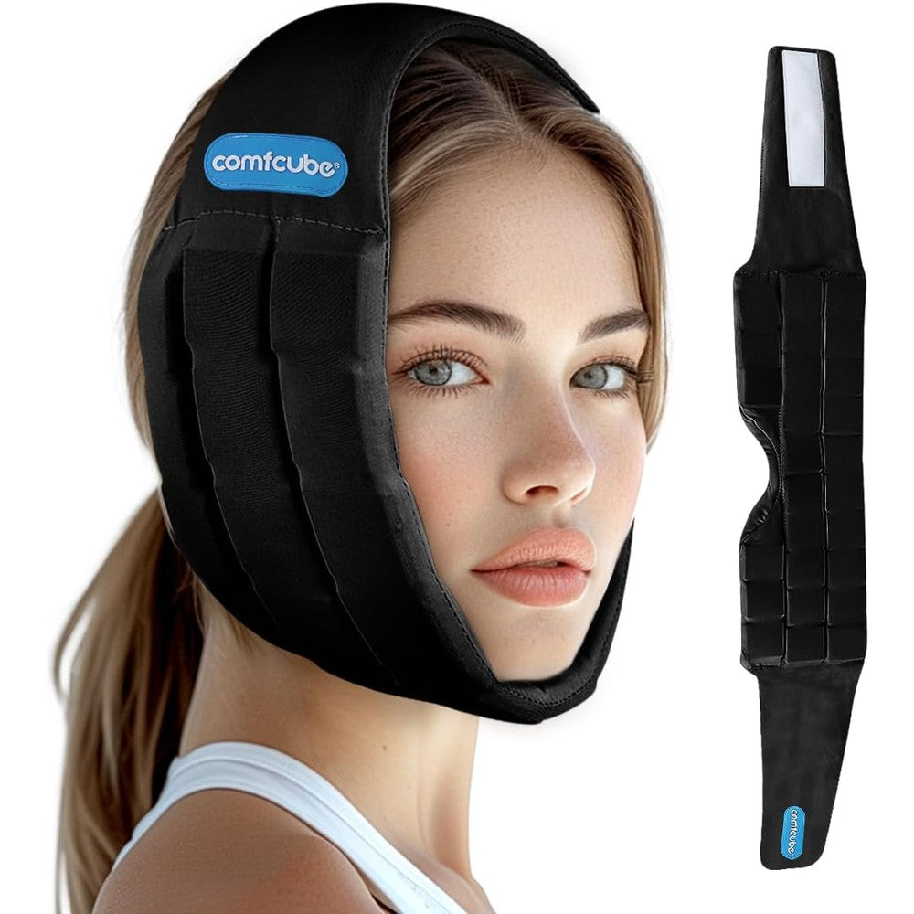 Comfcube face ice pack wrap for wisdom teeth surgery recovery front view