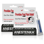 Anestenka tooth pain relief solution front view showcasing the packaging for fast oral numbing