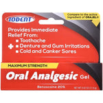 DDI Iodent Oral Analgesic Gel front view maximum strength pain relief