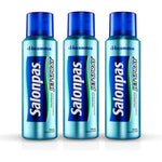 Salonpas Pain Relieving Jet Spray Pack of 3 front view showing topical analgesic labels.