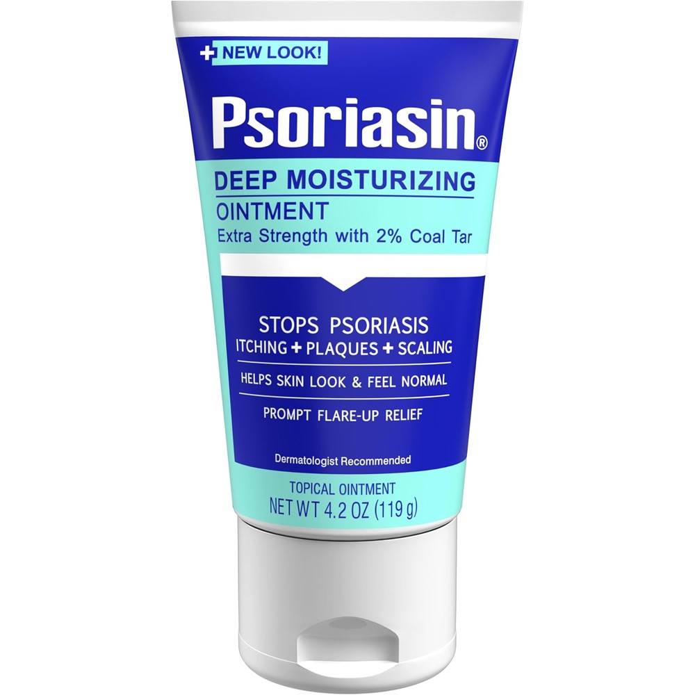 Psoriasin Deep Moisturizing Ointment 4.2 Ounce front tube packaging for psoriasis relief
