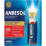 Anbesol Maximum Strength Liquid front view bottle for instant oral pain relief