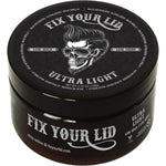 Fix Your Lid Ultra Light Pomade front view showcasing the 3.75 ounce tub.