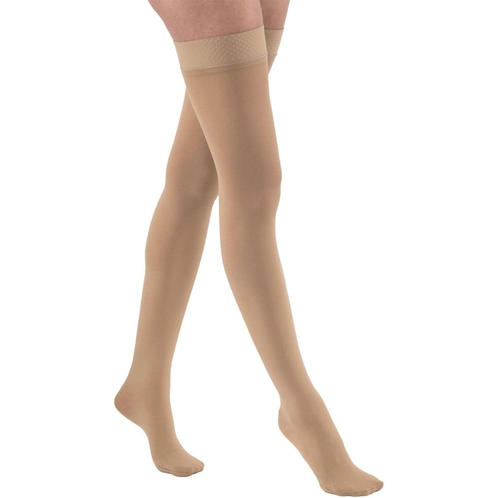JOBST Relief 15-20 mmHg Compression Stockings, Thigh High Silicone Band, Closed Toe | Compression Socks for Women/ Men for Tired, Aching or Swollen Legs