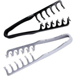 Yrakozin 2 Pack Texture Comb set featuring black and gray styling tools