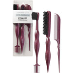 Conair Slick Back Tail Comb Set 3-piece purple styling tool collection