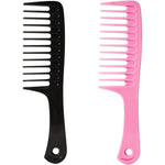 Glitters 2 pieces wide tooth comb set front view