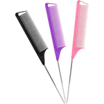 Kunihiko Rat Tail Combs Set of 3 professional steel pin styling tools