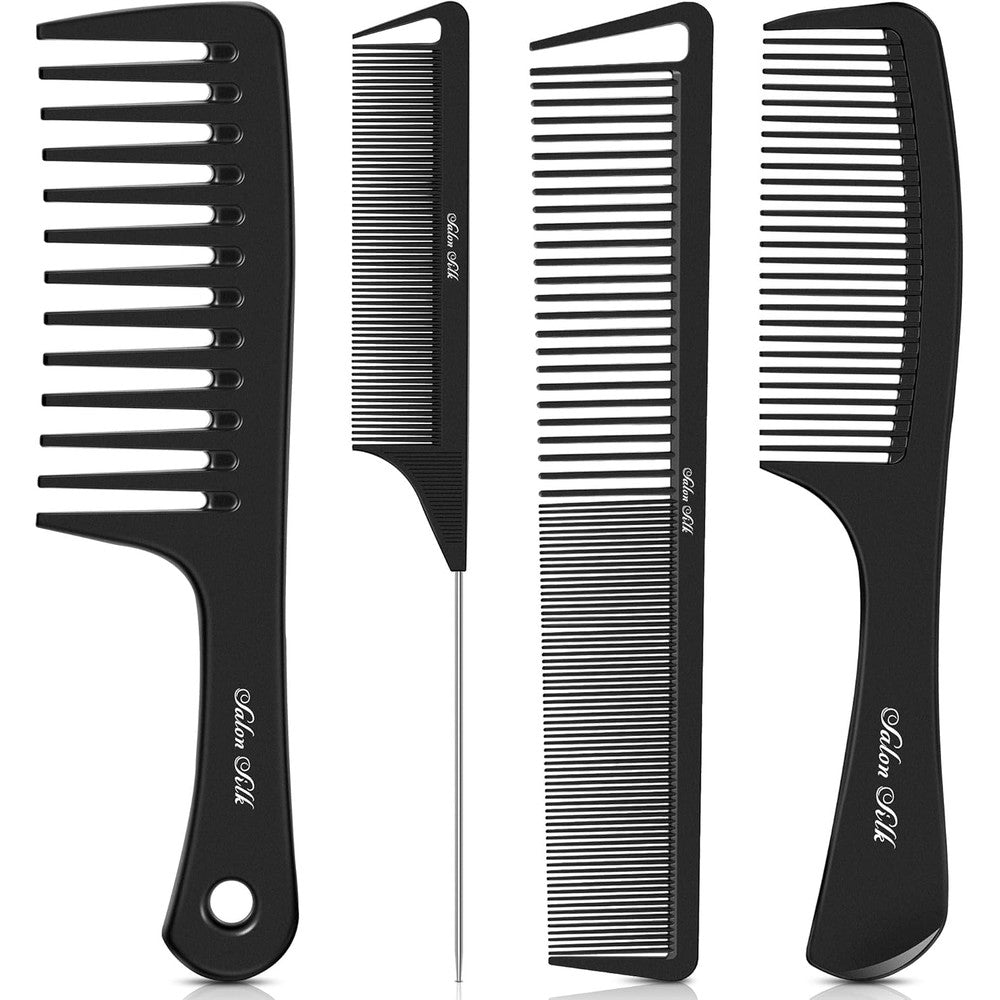Soft 'N Style Salon Silk 4-piece professional comb set front view