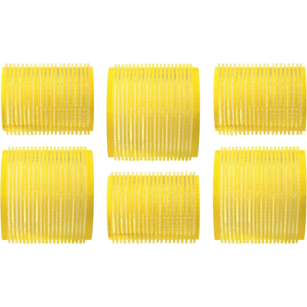 Drybar High Tops Self Grip Rollers front view of packaging showing six yellow rollers.