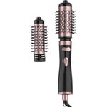 ANWA Rotating Hair Dryer Brush front view of the 4-in-1 hot air styler device in black