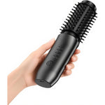 CARESKY Cordless Curling Iron Brush front view showing the 1.5 inch ceramic barrel and anti-scald teeth for portable hair styling.