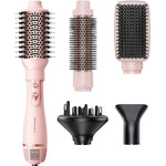 Wavytalk Air Sculpt 5-in-1 hot air brush set in blush pink showing front view of main power handle.