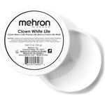 Mehron Makeup Clown White Lite front view container on white background