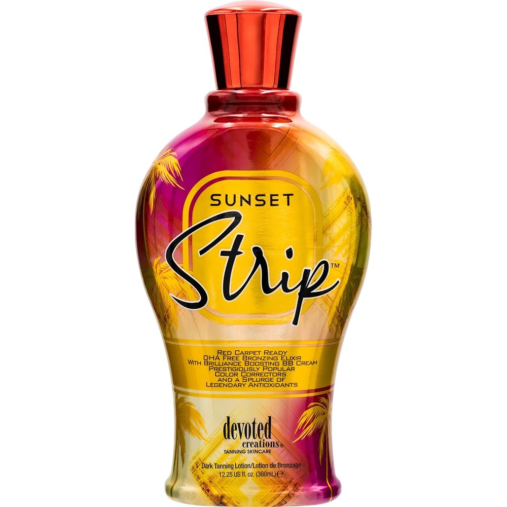 Devoted Creations Sunset Strip Indoor And Outdoor Natural Bronzer front view authentic tanning lotion bottle