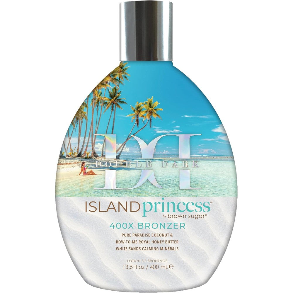 Brown Sugar Double Dark Island Princess Tanning Lotion bottle front view