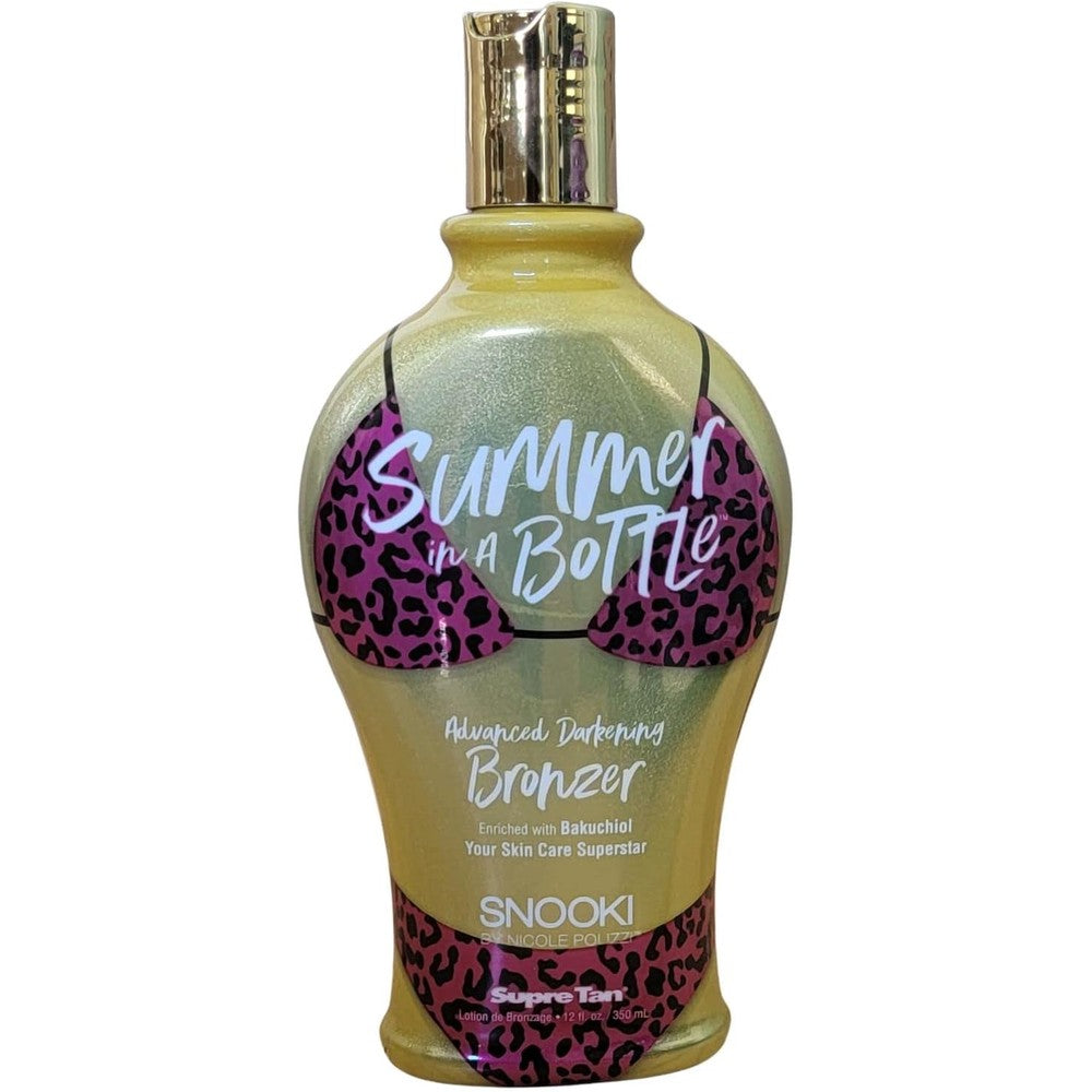 Supre Snooki Summer In A Bottle Advanced Darkening Bronzer 12 Fluid Ounces front view