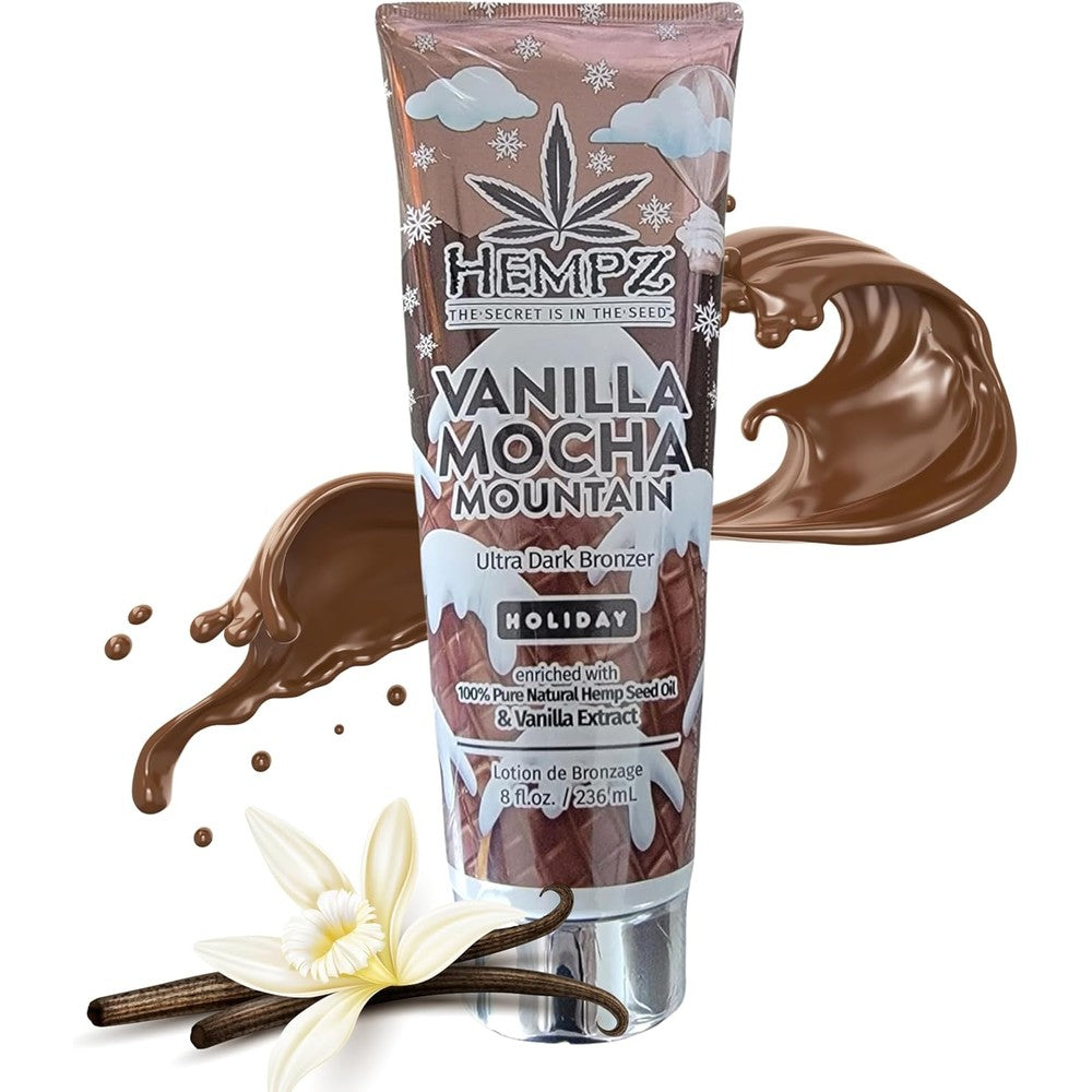 Hempz Vanilla Mocha Mountain Ultra Dark Bronzer bottle front view