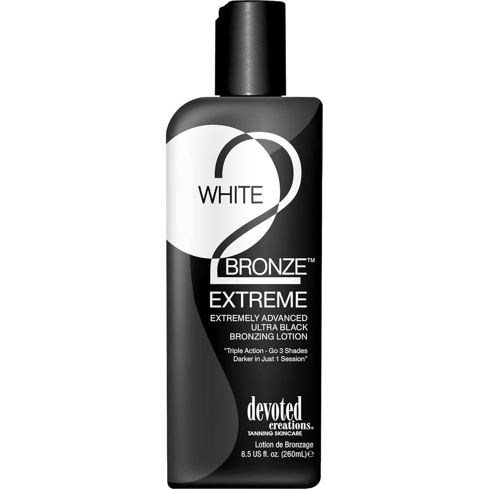 Devoted Creations White 2 Bronze Extreme Advanced Black Bronzer 8.5 Fluid Ounce front view