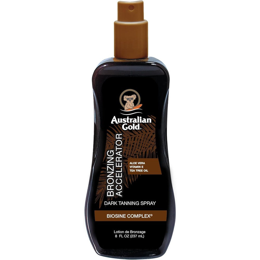 Australian Gold Dark Tanning Accelerator Spray Gel front view bottle