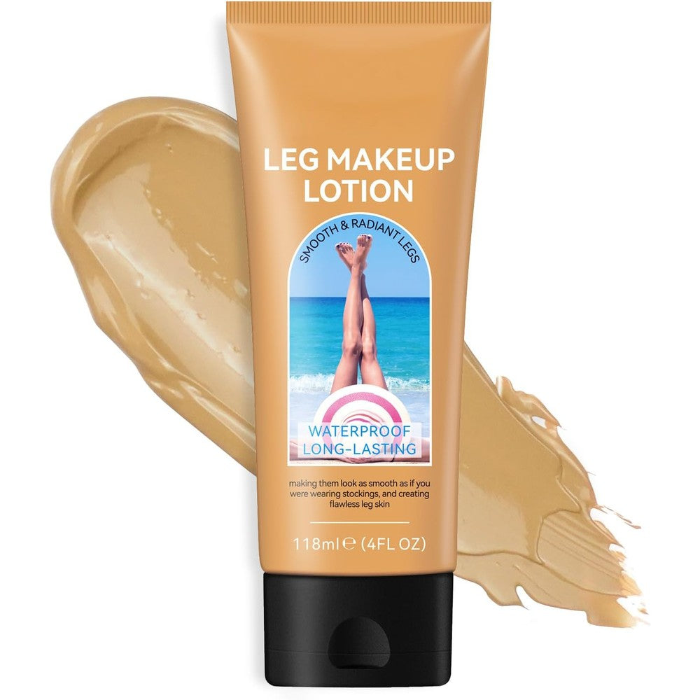 Bekoeen Leg and Body Makeup front view tube packaging showing waterproof claims