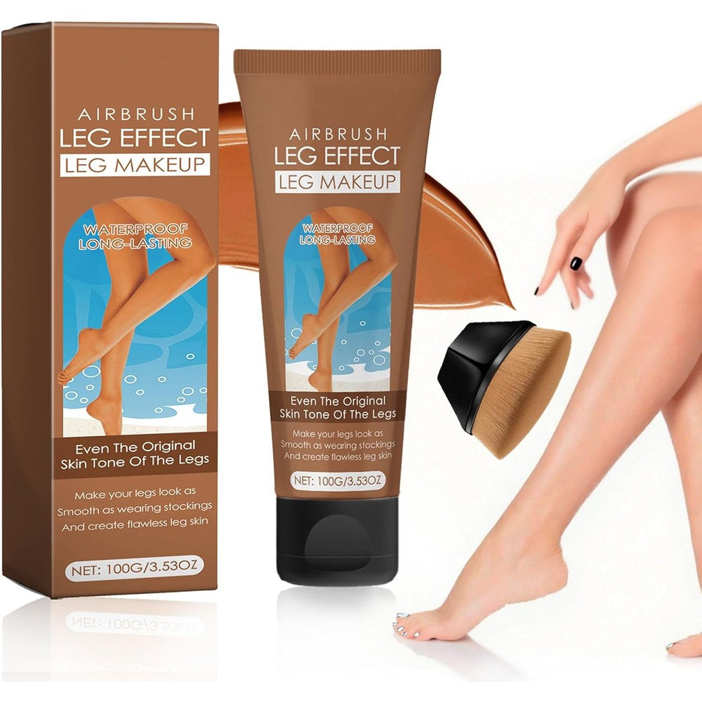 Drtru waterproof leg makeup front view brown glow