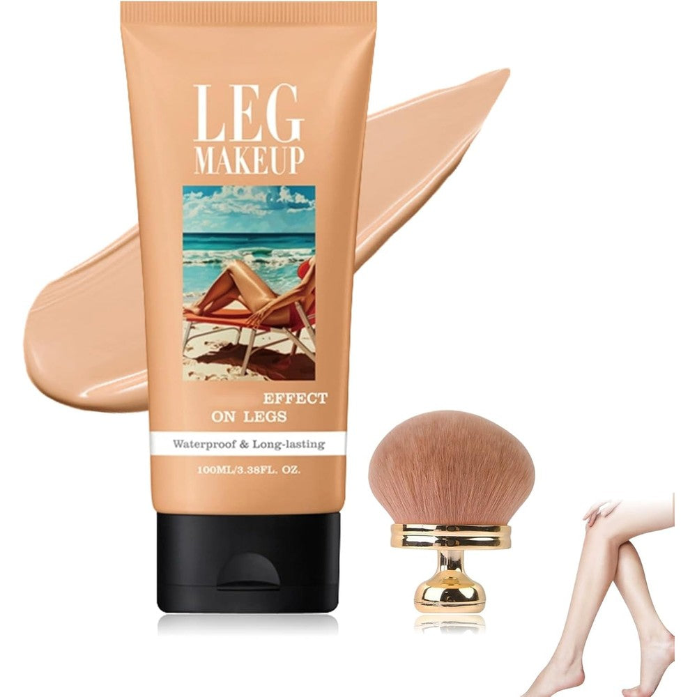 Shebeedo waterproof leg makeup and brush front view