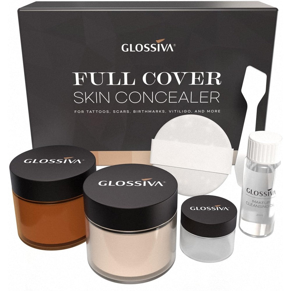 Glossiva Tattoo Cover Up Waterproof Concealer Kit front view