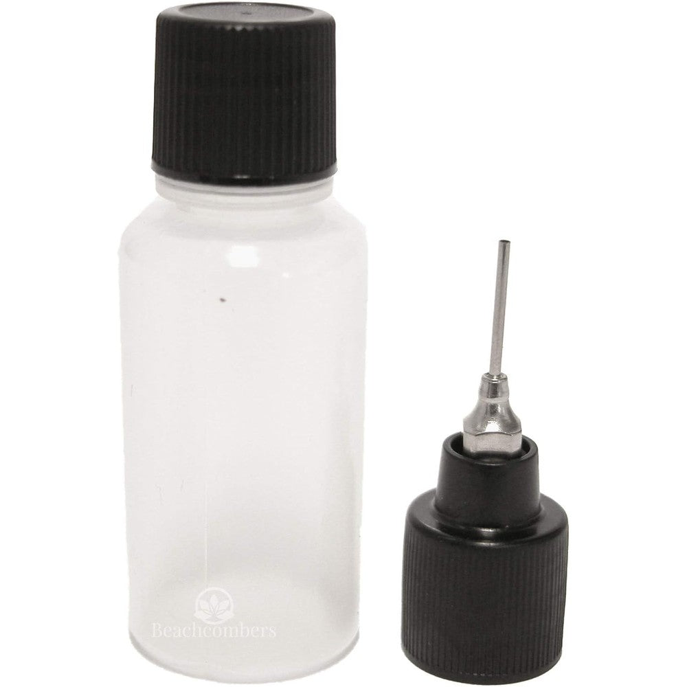 Beachcombers professional applicator bottle set front view showcasing the soft squeeze bottles and precision stainless steel tip.
