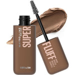 Maybelline Superfluff Volumizing Brow Mousse in Soft Brown front view showing the product packaging.