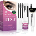 WEILNELL eyelash and eyebrow color kit front view showing black packaging box.