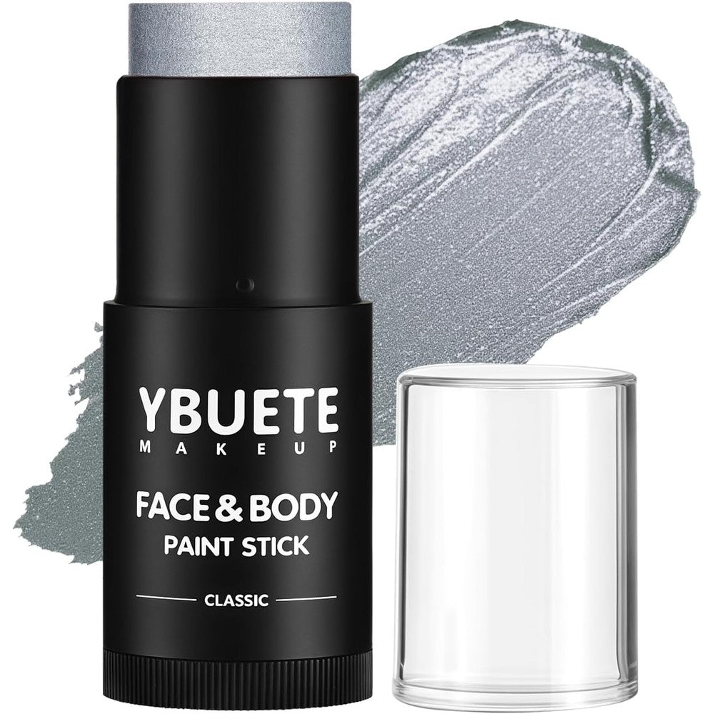 Ybuete silver oil based face and body paint stick product front view