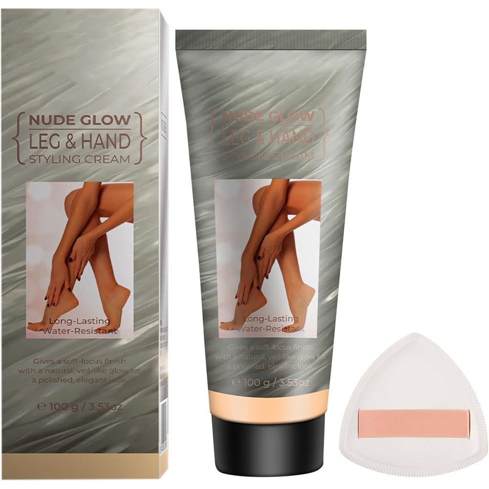 Jutqut Waterproof Leg And Body Makeup Cream With Puff Full Coverage Concealer For Tattoos Scars And Varicose Veins Natural Finish Dark Brown 03 - Image 1