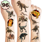 Generic 96 pieces dinosaur 3D temporary tattoos front view