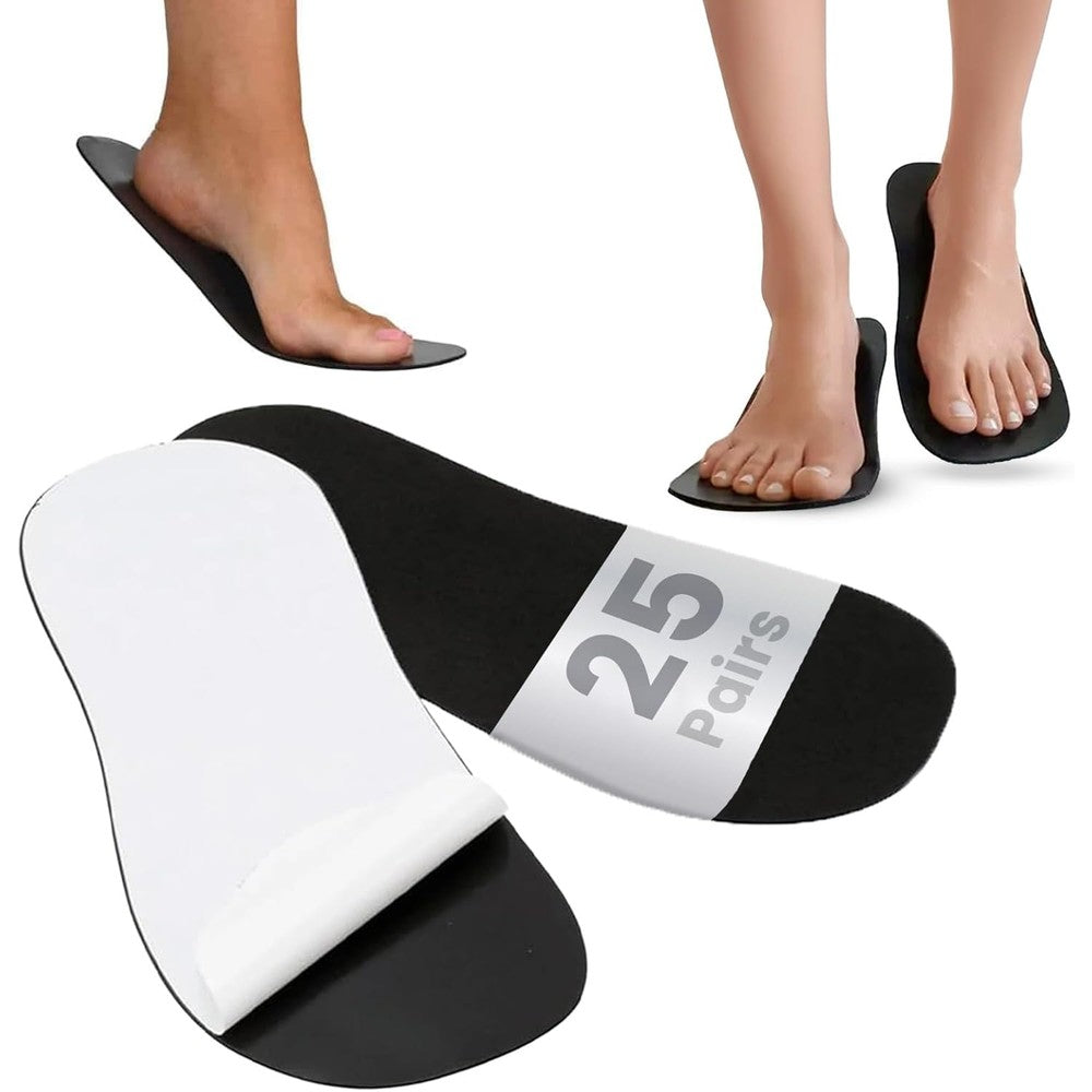 Mji 25 pairs spray tan sticky feet pads front packaging view