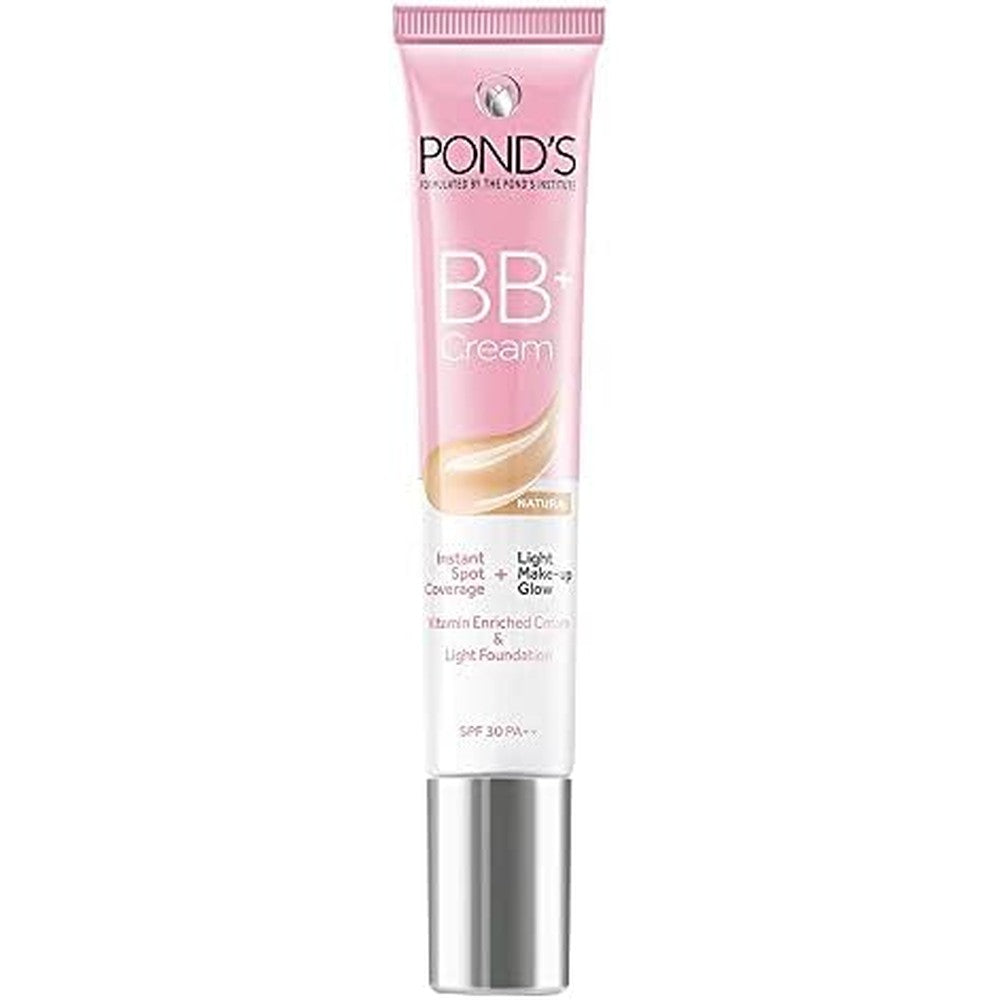 POND'S BB+ Cream Natural Shade 18g front view packaging for daily makeup glow.