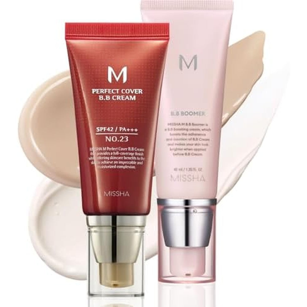 MISSHA BB Essentials Kit front view showing the BB Cream and BB Boomer packaging.