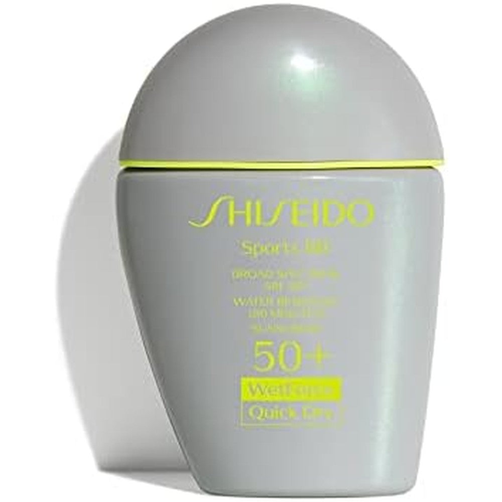 Shiseido Sports BB Cream SPF 50 Sunscreen 30 milliliter bottle front view for high protection sun care.