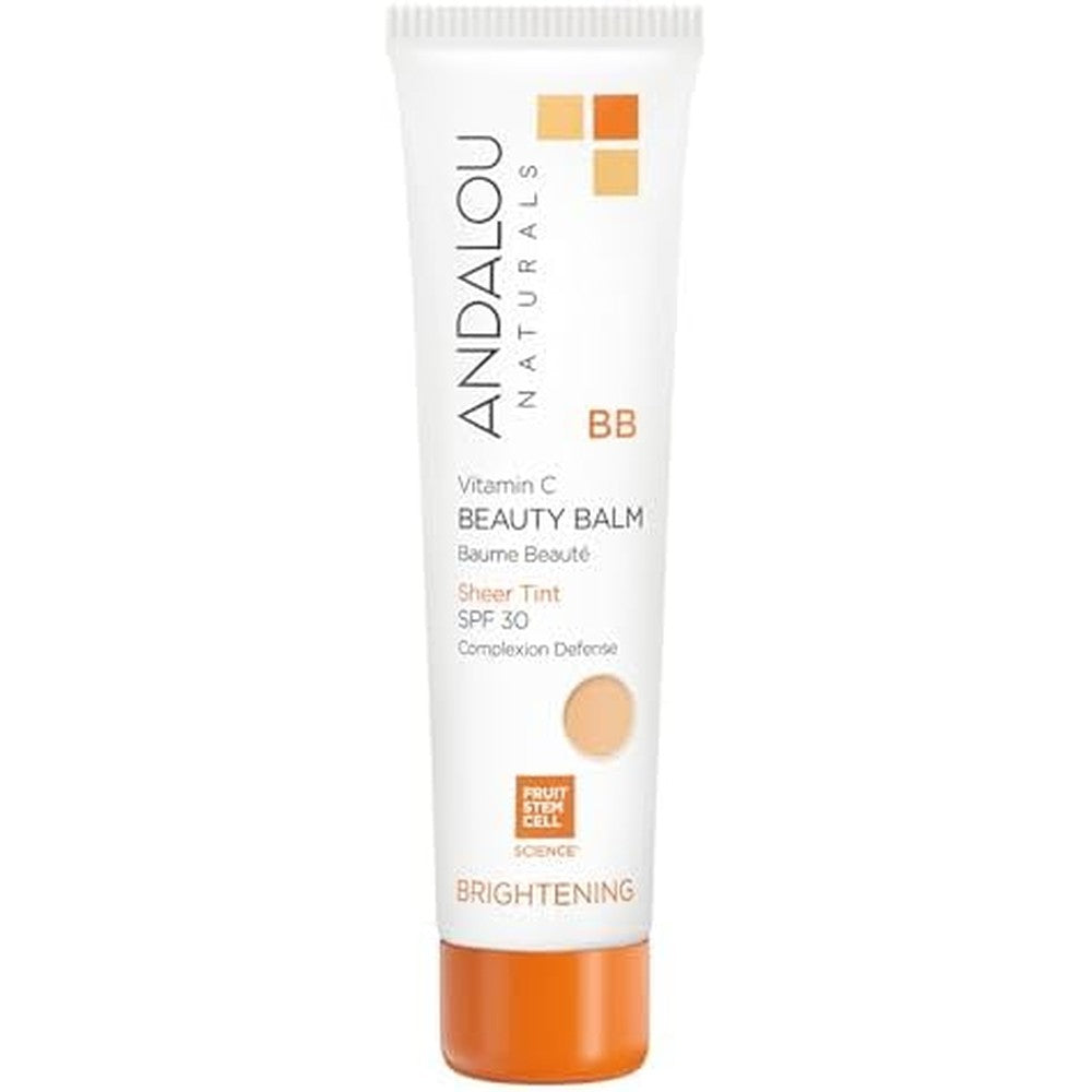 Andalou Naturals Vitamin C BB Beauty Balm Sheer Tint SPF 30 front view of packaging tube