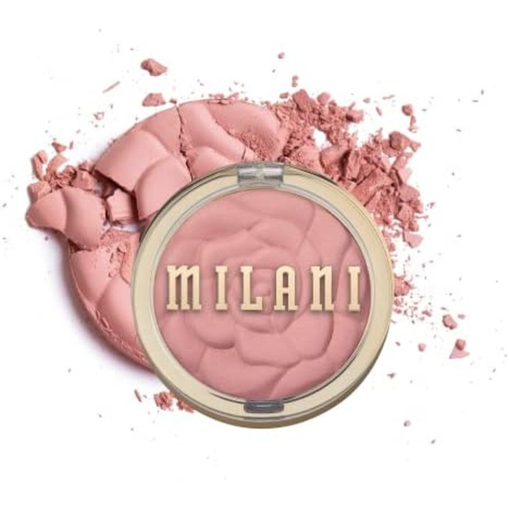 Milani Rose Powder Blush Romantic Rose front view matte makeup