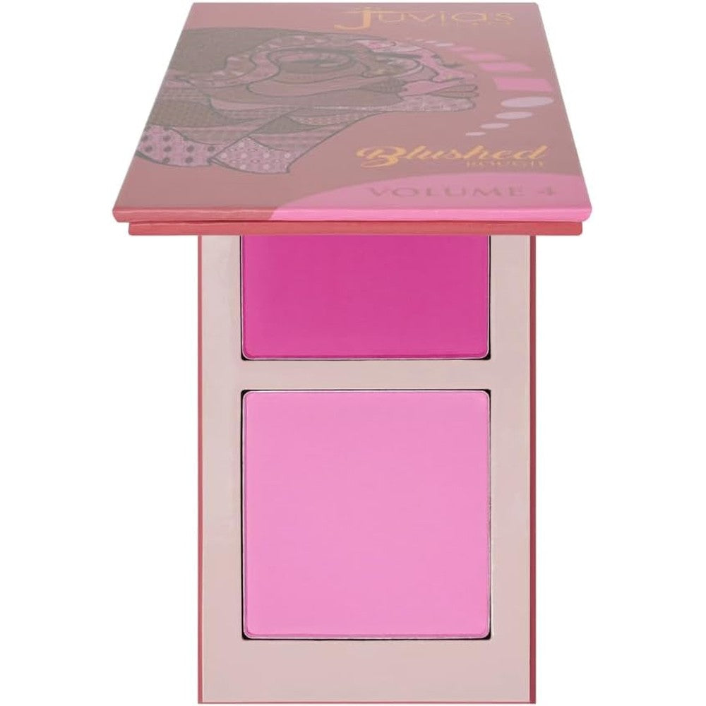 Juvia's Place Blushed Duo Blush Volume 4 front view of the two-tone pink palette.