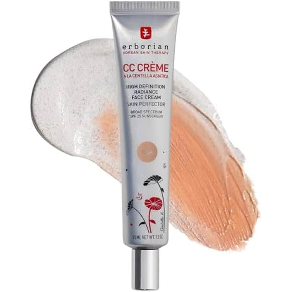 Erborian CC Cream color correcting radiance face cream silver tube front view