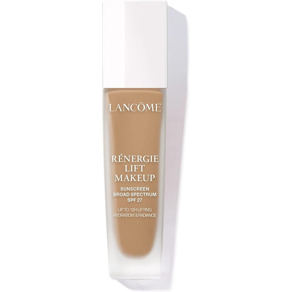 Lancome Renergie Lift Makeup Foundation front view glass bottle with premium anti aging liquid makeup