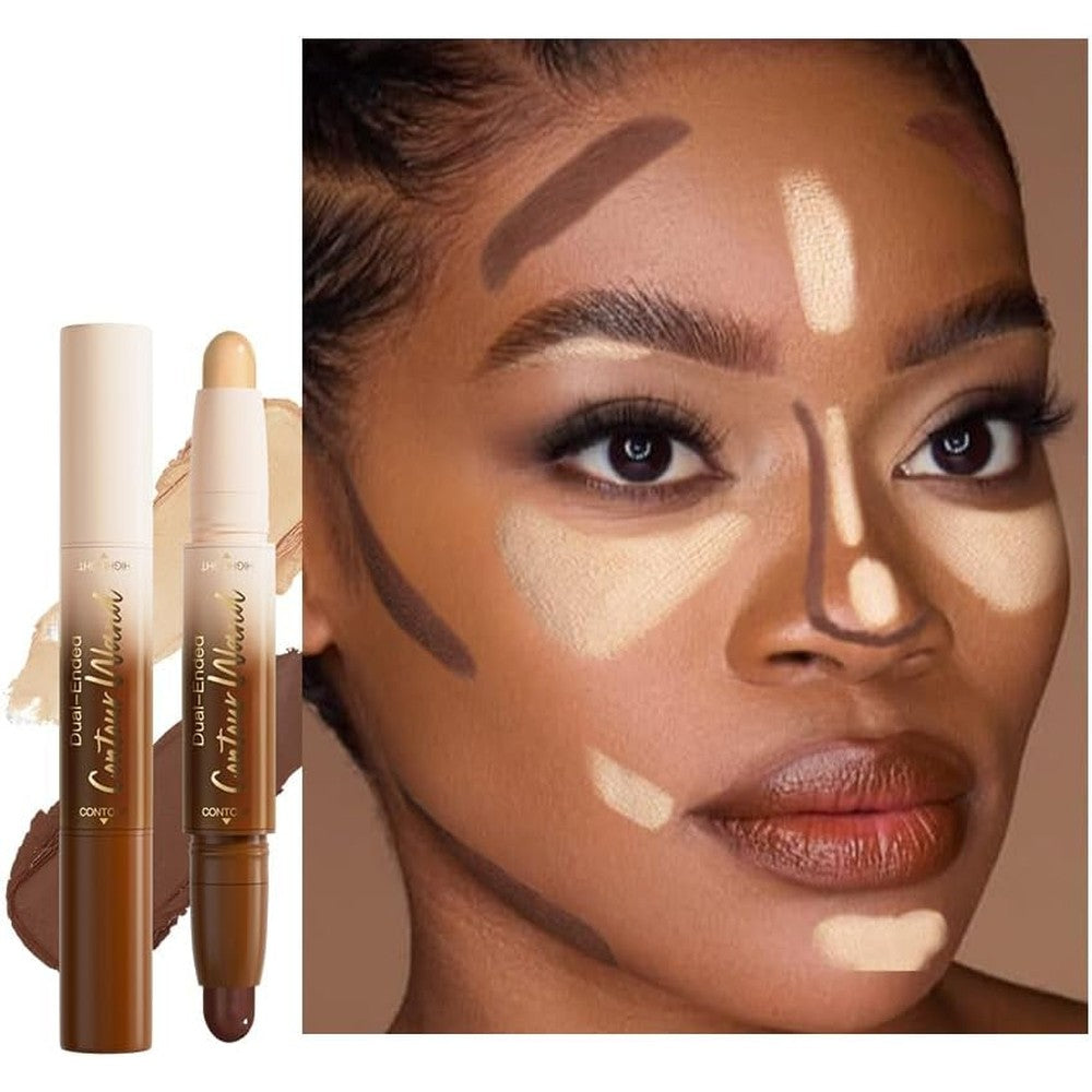 UOCK 2in1 cream contour highlighter stick front view for face sculpting