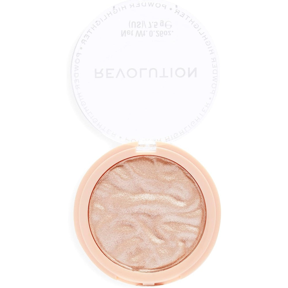 Revolution Beauty London Reloaded Pressed Powder Highlighter Just My Type front view compact