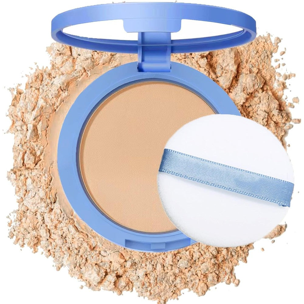Naissiya oil control face pressed powder blue compact front view