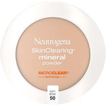 Neutrogena SkinClearing Pressed Mineral Powder Soft Beige front view compact packaging