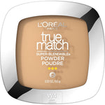 L'Oreal Paris True Match Super Blendable Powder Foundation W4 Light Medium front view face makeup