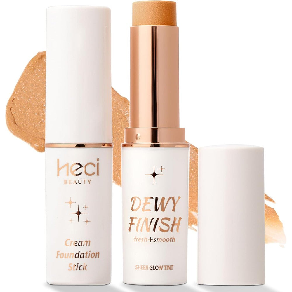 HECI BEAUTY Tinted Foundation Stick Medium 03 front view for natural makeup look
